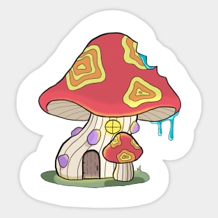 Mushroom House Sticker